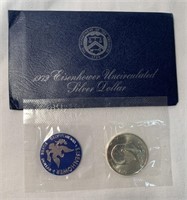 1973 S Uncirculated Eisenhower Silver Dollar
