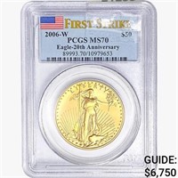 2006-W $50 1oz. Gold Eagle PCGS MS70