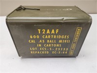 (600Rds.) SEALED SPAM CAN OF SURPLUS .45ACP AMMO