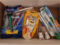 Dispoable razors, new toothbrushes and 2