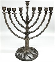 Vintage Tree of Life Hanukkah Menorah