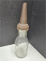 Vintage Oil Bottle w/Metal Spout