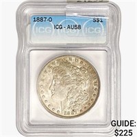 1887-O Morgan Silver Dollar ICG AU58