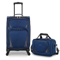 Forza Navy Softside Rolling Suitcase Luggage