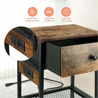 16.54D x11.81W x 21.65H  Nightstand with Drawer  E