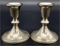 2 Towle Sterling Silver Weighted Candlesticks