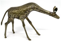 Mid Century Hand Hammered Brass Giraffe