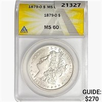 1879-O Morgan Silver Dollar ANACS MS60