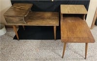 Two Tier End Tables & Lamp