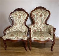 Vintage His & Her Chairs