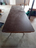 Wood and metal table 8' table