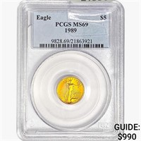 1989 $5 Gold Eagle PCGS MS69