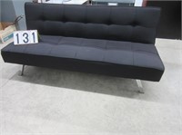 Black Futon w/ Chrome Steel Legs