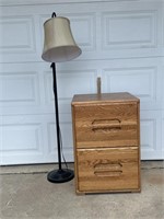 2 Drawer Cabinet Stand & Lamp