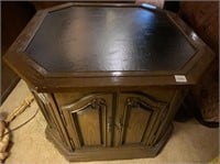 COOL Octagon End Table Built In Stereo Record & 8