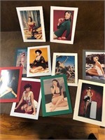 Pin-ups Color 5x7" mounted 10 as pictured - resale