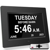 7  7' Black Digital Alarm Clock Bedroom Clock with