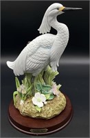 Porcelain Heron Sculpture