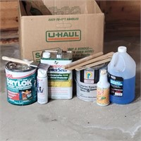 Box Of Painting Supplies & more