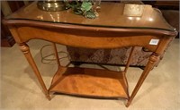 2 Matching Lamp Tables w/Glass Top