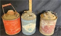 Vintage Nesco Oil Can, (2) Gas Cans