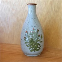 Vtg Takahashi Stoneware Speckled Bud Vase 6½"
