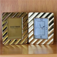 Solid Brass Picture Frame Clock