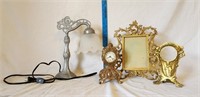 Metal: Lamp, Photo Frames, Clock