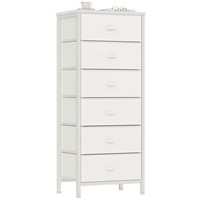 6 Drawers  Furulem White Dresser  Storage Tower wi