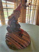 Tom Clark Gnome Farmer on Tractor Figurine 1987