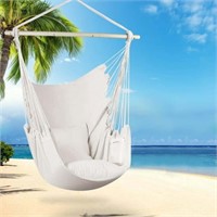 Hammock Chair Swing with Detachable Bar & Cushions