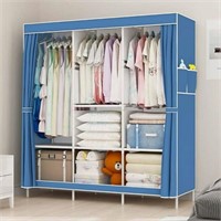 3-Rod Clothes Organizer with Shelf  Portable Close