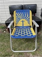 Lawn Chair & (2) Black Chairs