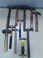 Box of Assorted Work Hammers (USED)