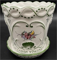 Hand Painted Portugal Jardiniere Planter