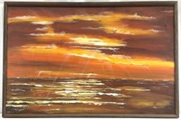 Original Beach Sunrise Painting