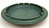Vintage Teal Turquoise Pottery Ashtray