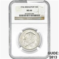 1936 Bridgeport Half Dollar NGC MS66
