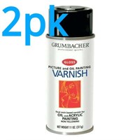 2pk Picture Varnish, 12.75 oz., Gloss, Grumbacher