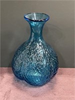Blue Blenko Brain Vase 8.75 inches tall 5.5