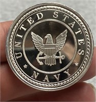 .999 Silver United State Navy 1 Troy Ounce Round