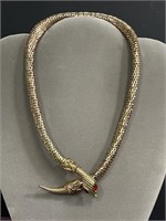 Red eye snake necklace mesh 21 inch