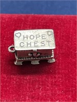 Sterling silver hope chess charm opens up