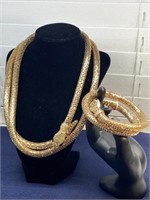 Matching snake necklace and bracelet