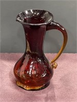 Amberina glass small pitcher