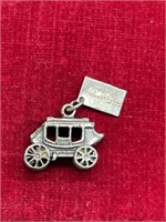 Sterling silver Colorado stagecoach charm