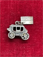 Sterling silver New Mexico stagecoach charm