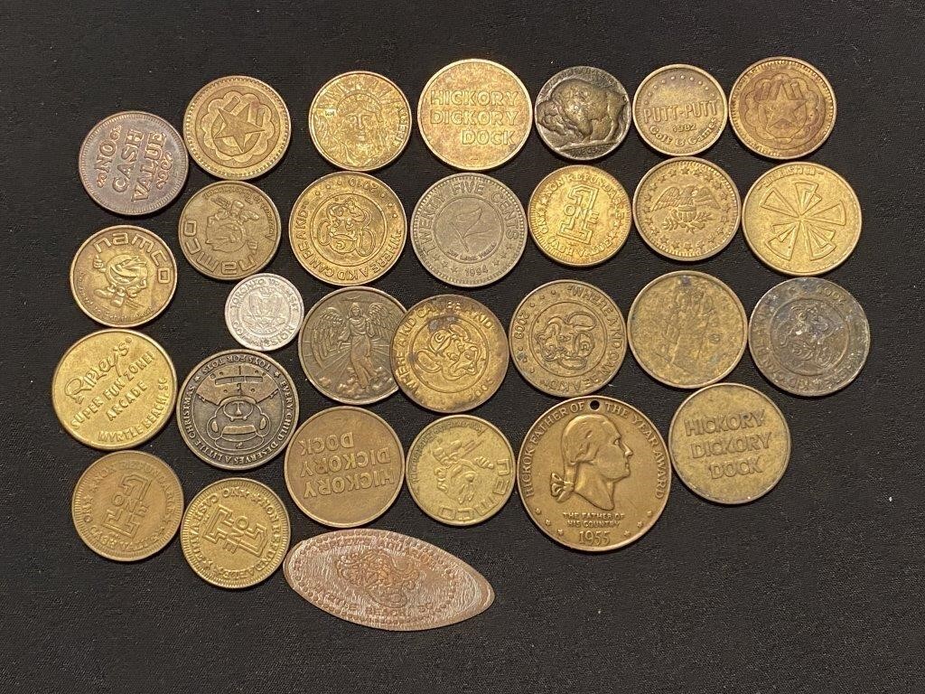 Collection of Vintage Tokens