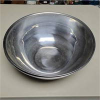 (2) Large 16" Stainless Bowls