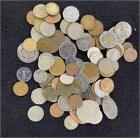 Mixed Lot of Foreign Coins and Tokens